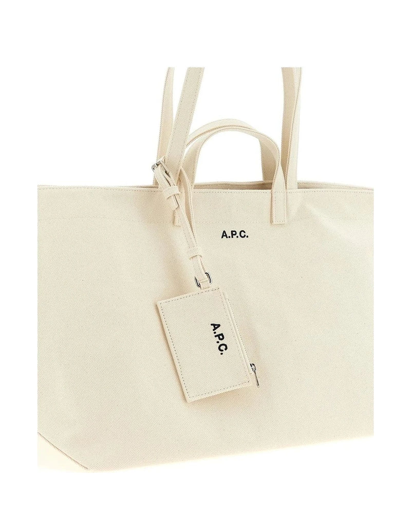 A.P.C. Tote Bag in beige, Cotton — view 3