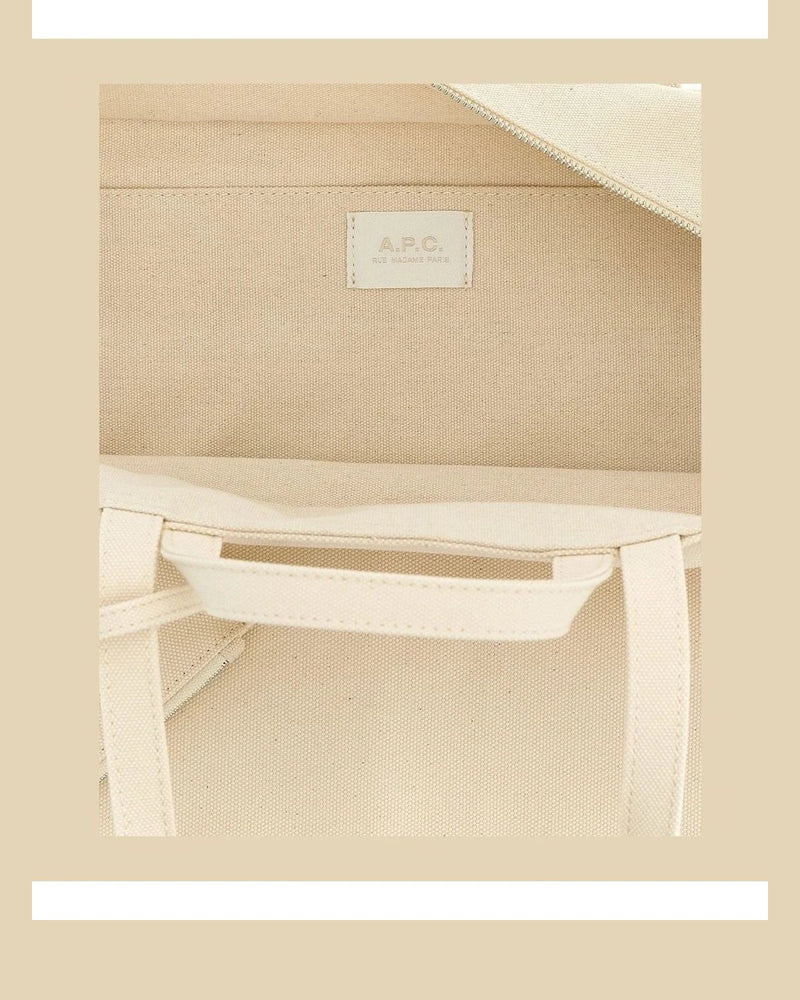 A.P.C. Tote Bag in beige, Cotton — view 4