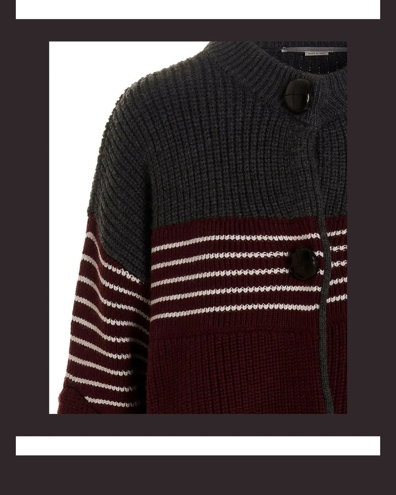 Stella McCartney Wrap Coat in multicolor, Virgin Wool — view 3