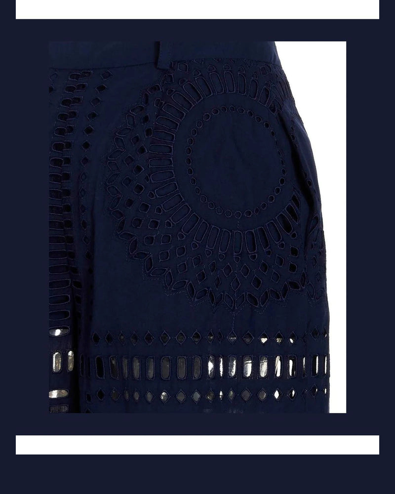 Alberta Ferretti Palazzo Pant in blue, Cotton — view 4