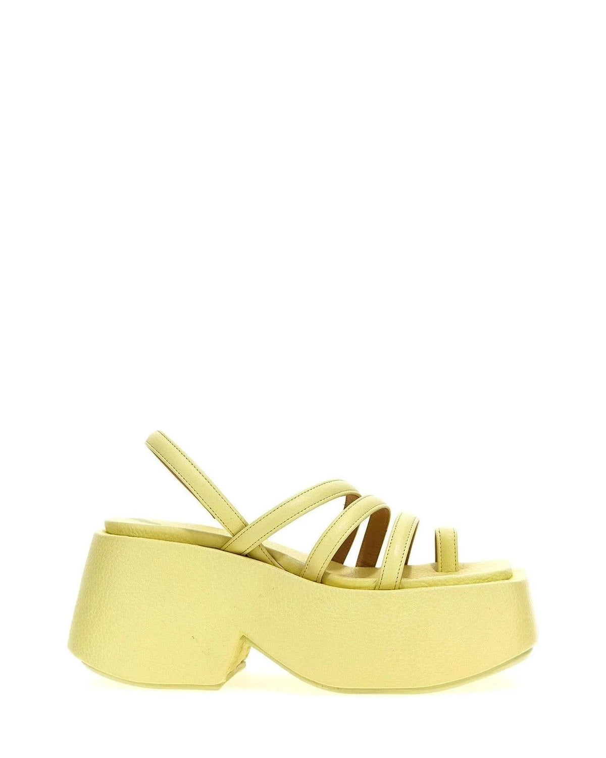 Marsell Sandals in yellow, Calf Leather