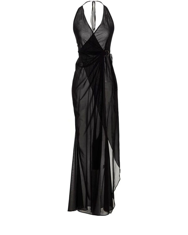 Louisa Ballou Dresse in black, Silk