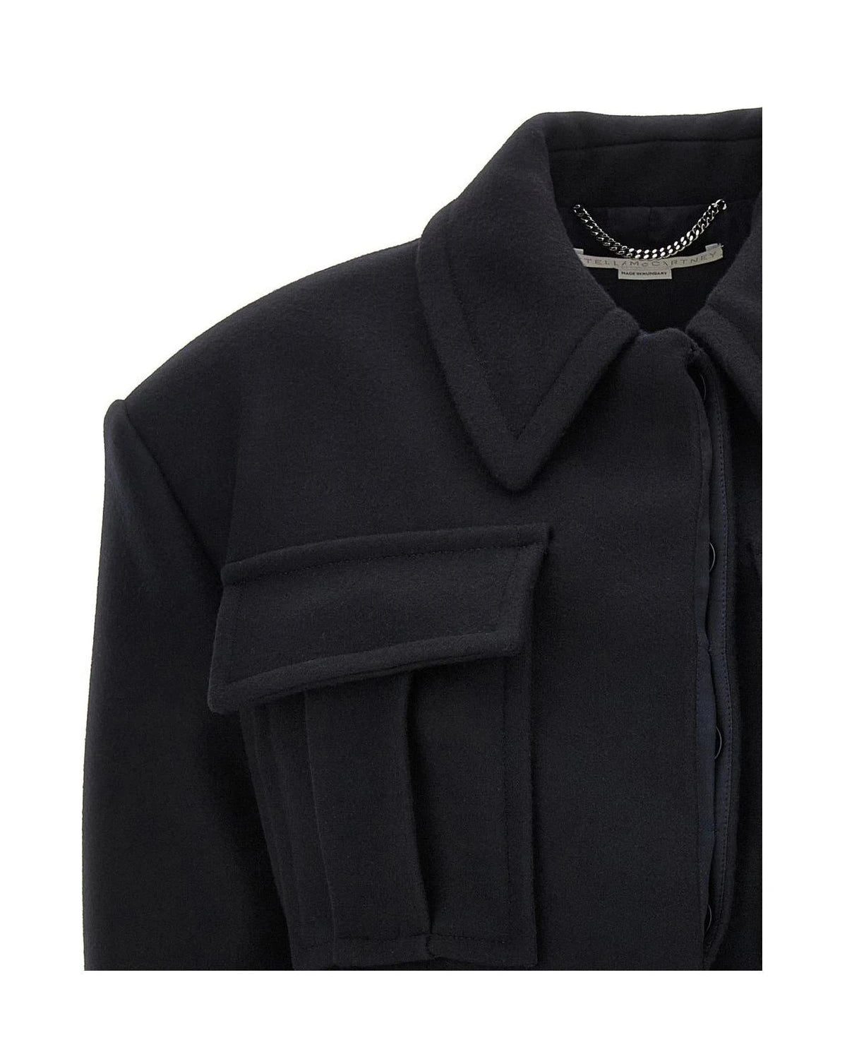 Stella McCartney Bolero Jacket in black, Wool — view 3