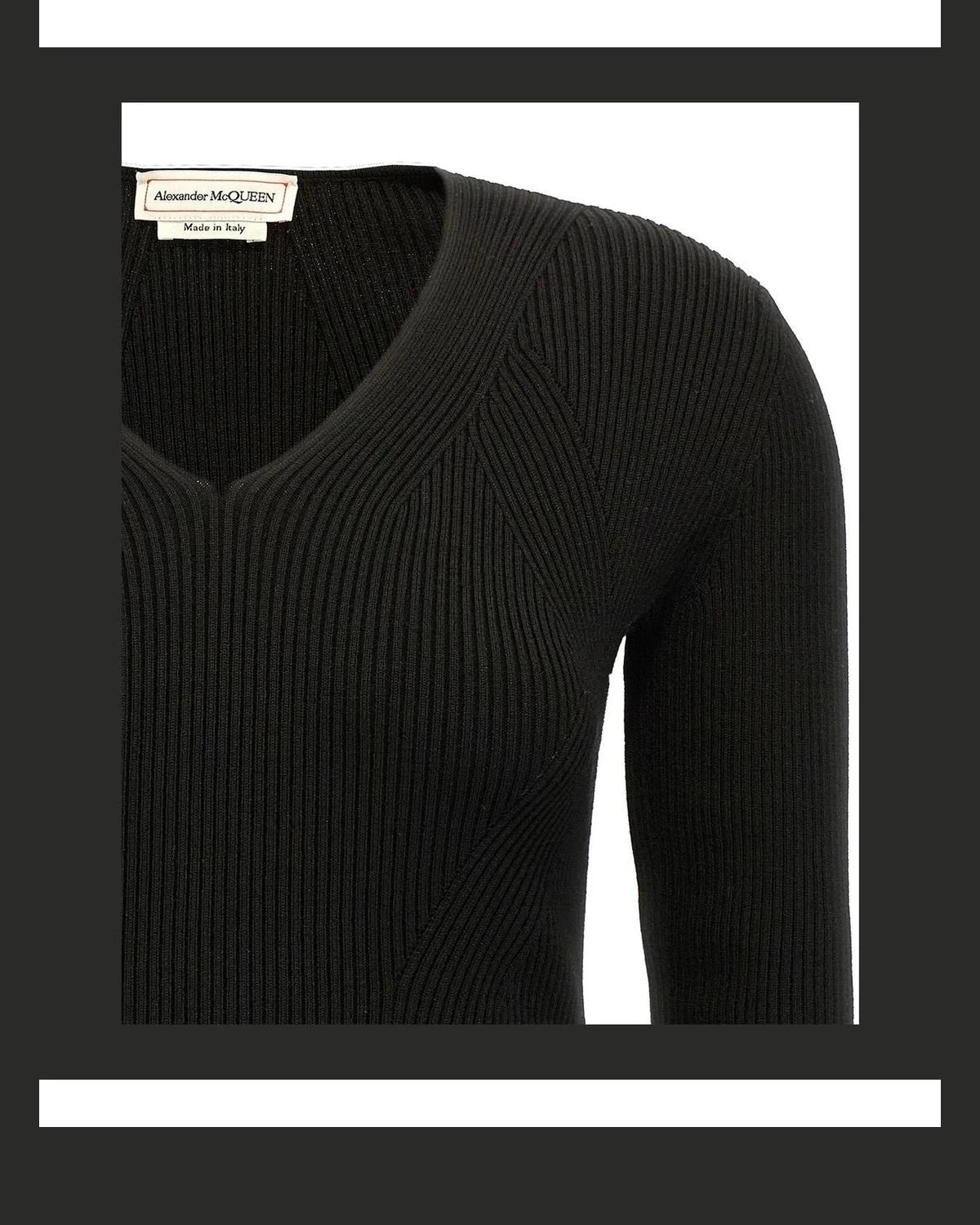 Alexander McQueen Sweater in black, Wool — view 3
