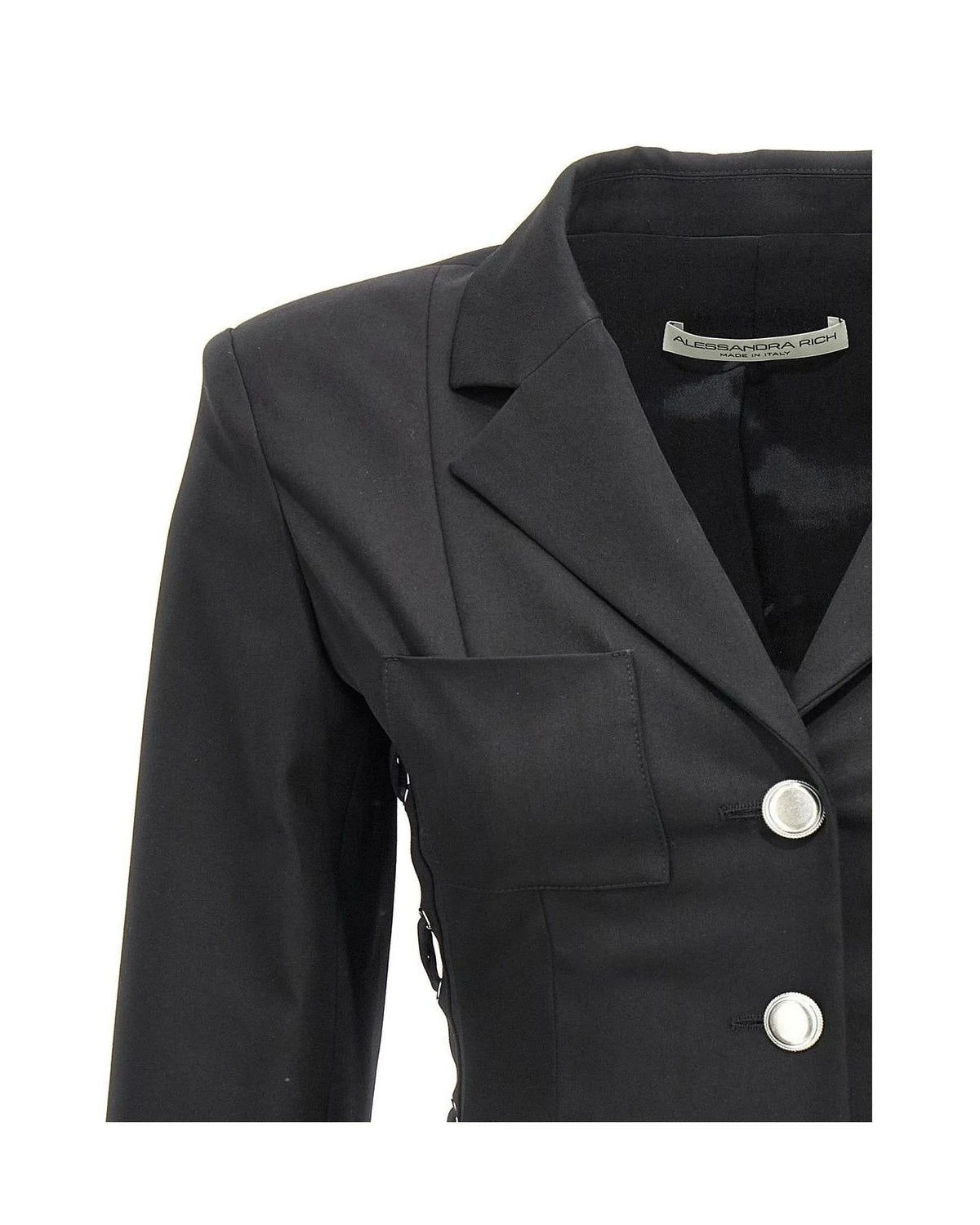 Alessandra Rich Blazer in black, Wool — view 3