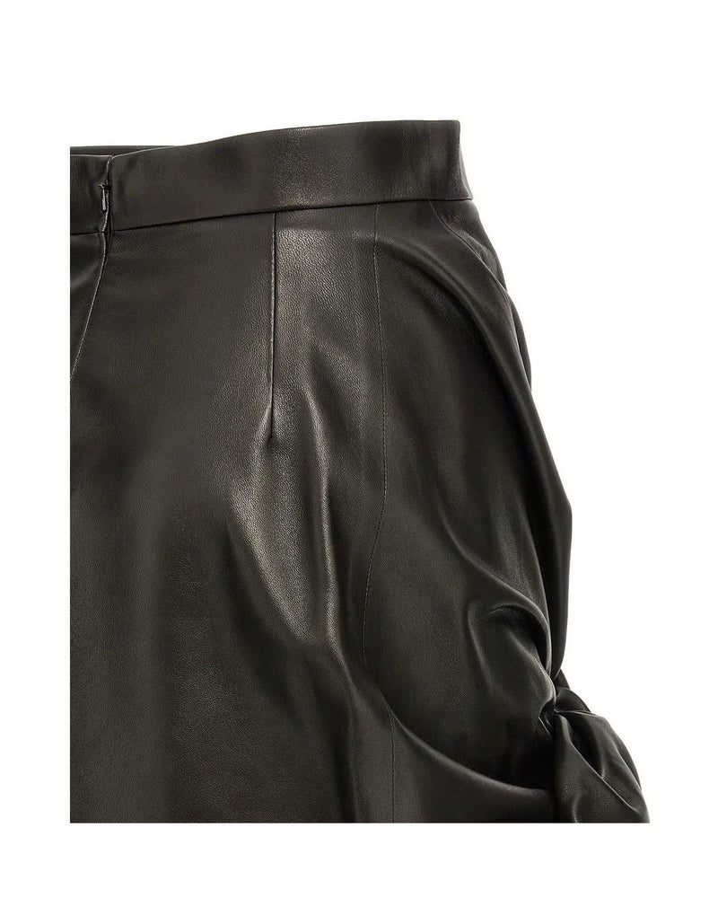 Alexander McQueen Skirt in black, Lamb Leather — view 4