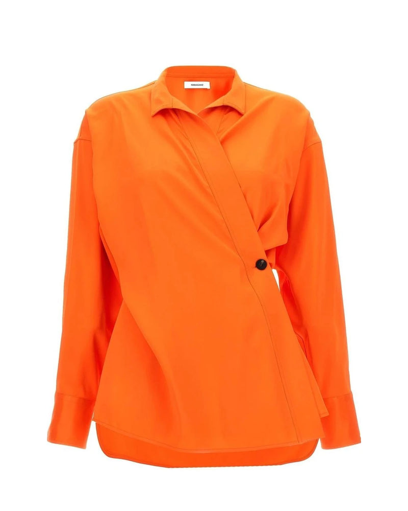 Ferragamo Blouse in orange, Viscose