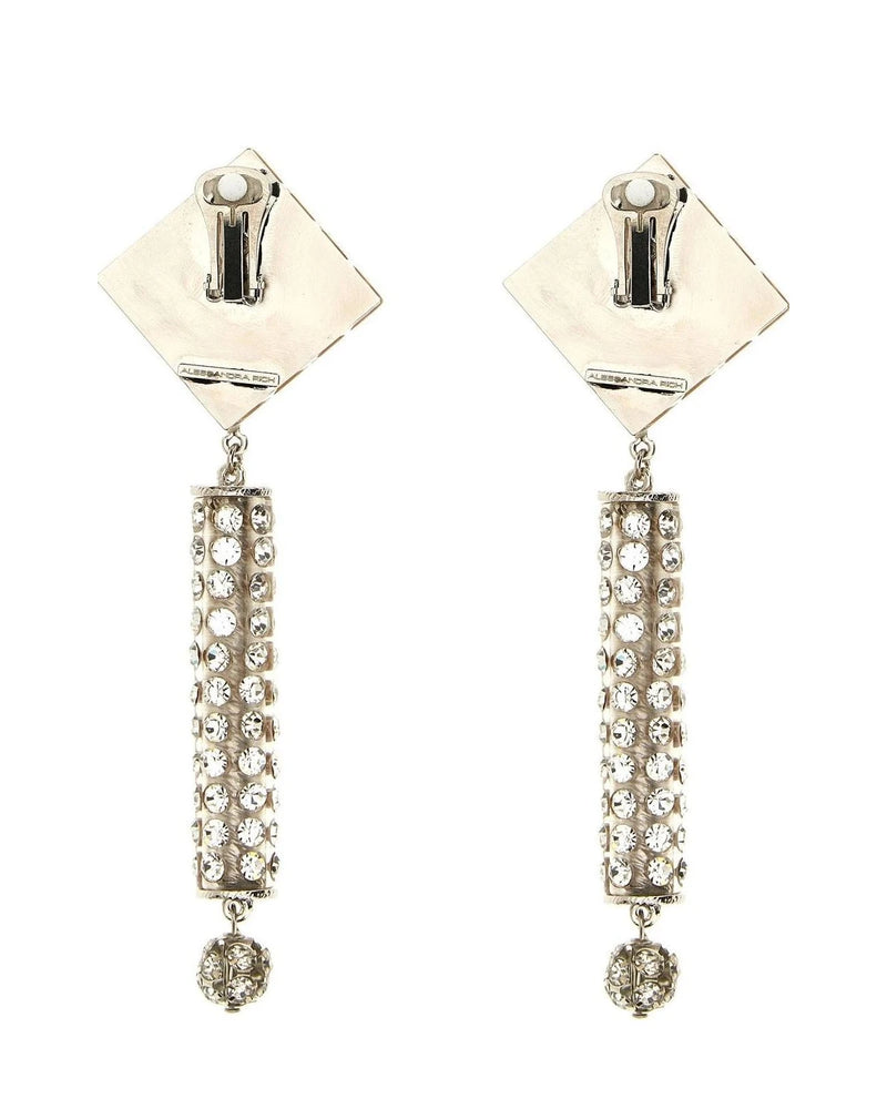 Alessandra Rich Earring in silver, Plastic — view 2