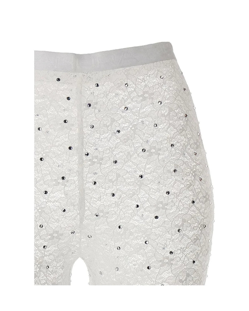 Alessandra Rich Legging in white, Polyamide — view 3