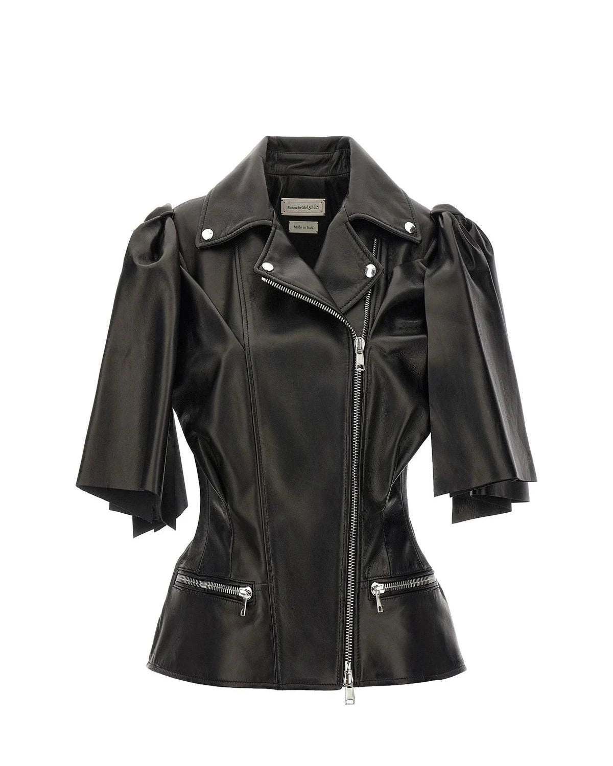 Alexander McQueen Bolero Jacket in black, Lamb Leather