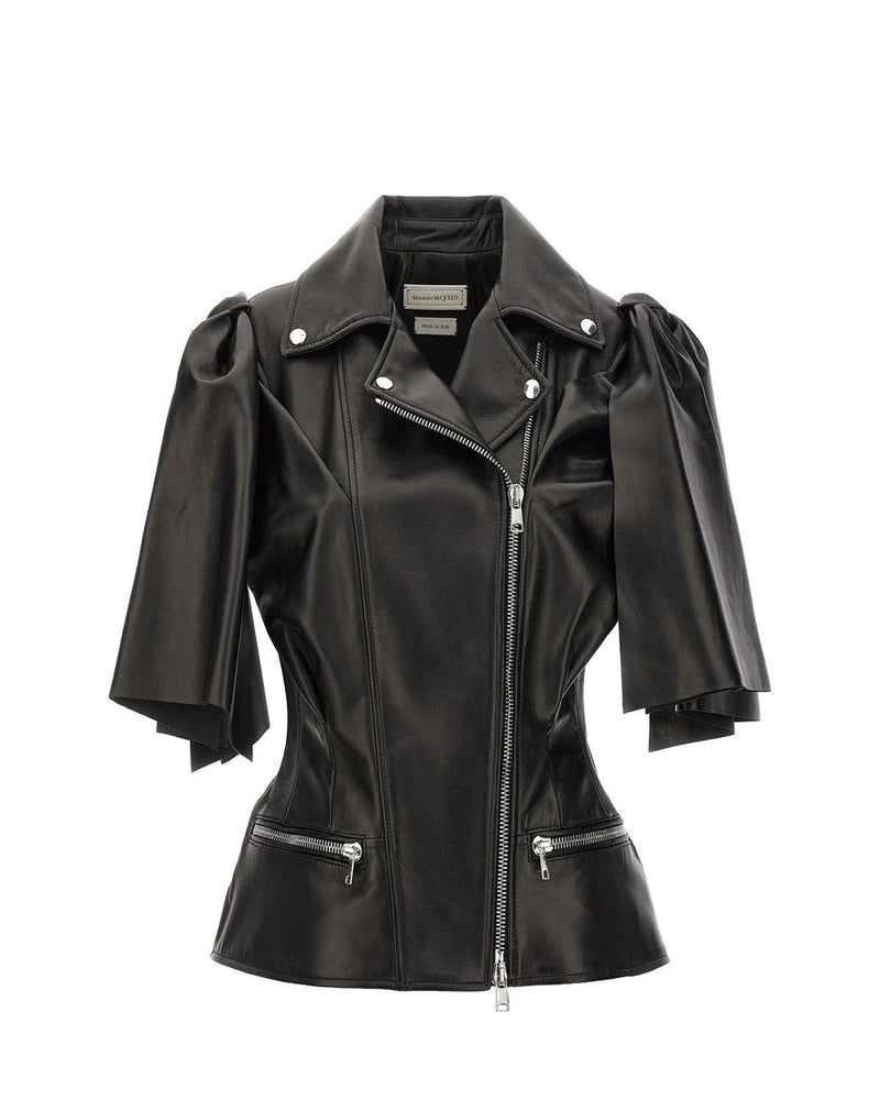 Alexander McQueen Bolero Jacket in black, Lamb Leather