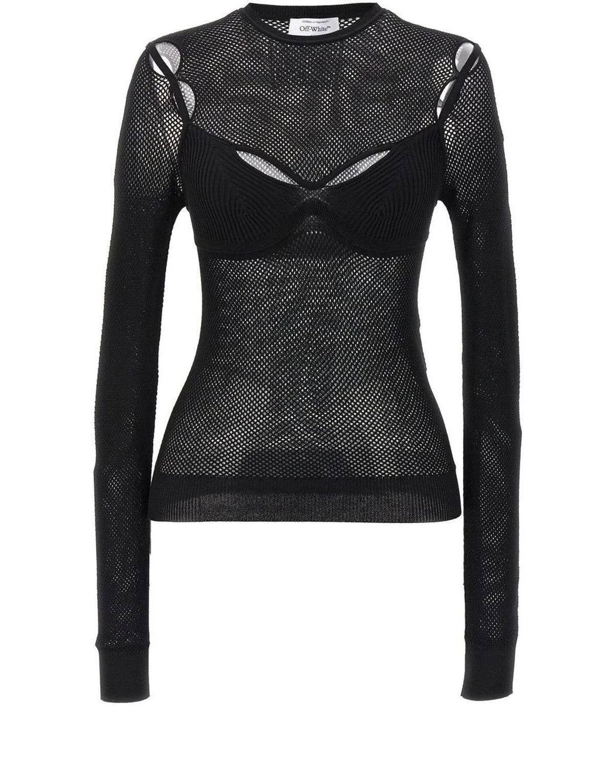 Off-White Tank Top in black, Viscose