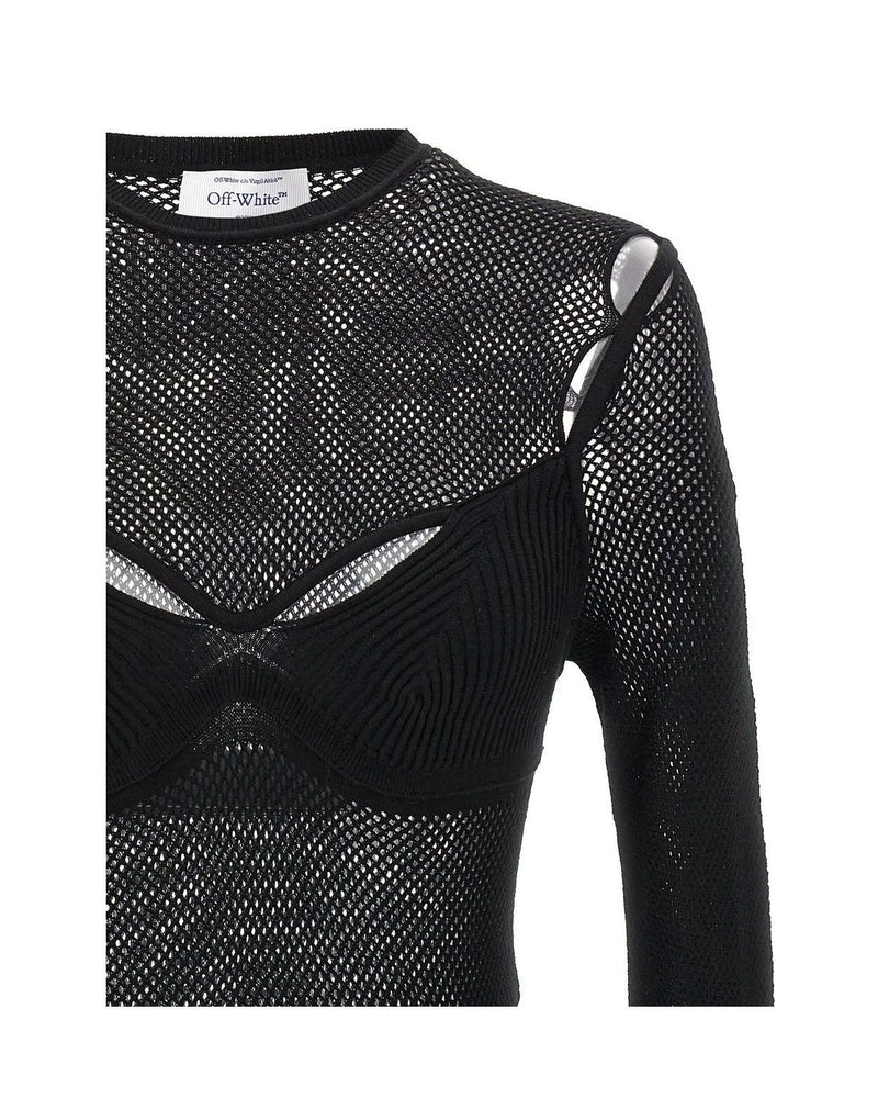 Off-White Tank Top in black, Viscose — view 3