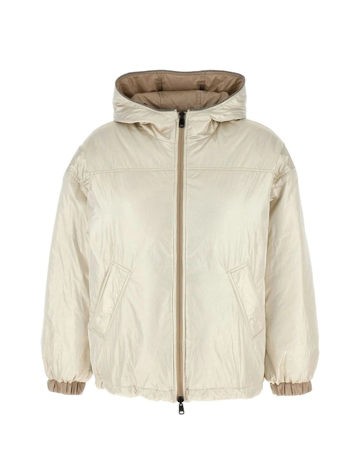 Brunello Cucinelli Puffer Jacket in beige, Polyester