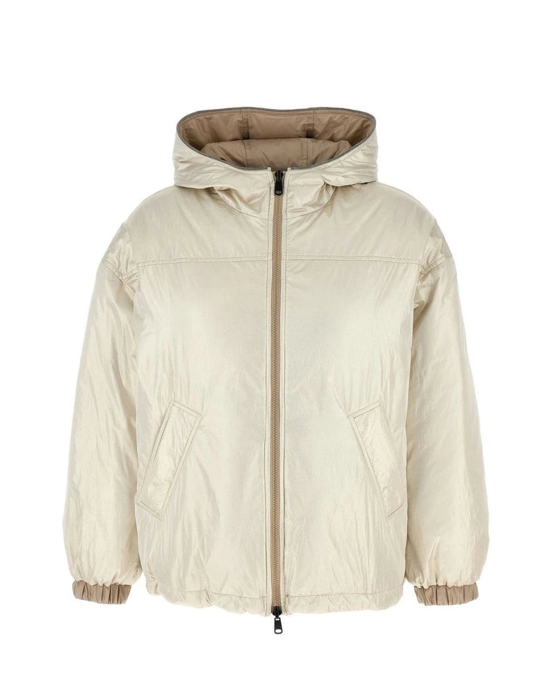 Brunello Cucinelli Puffer Jacket in beige, Polyester