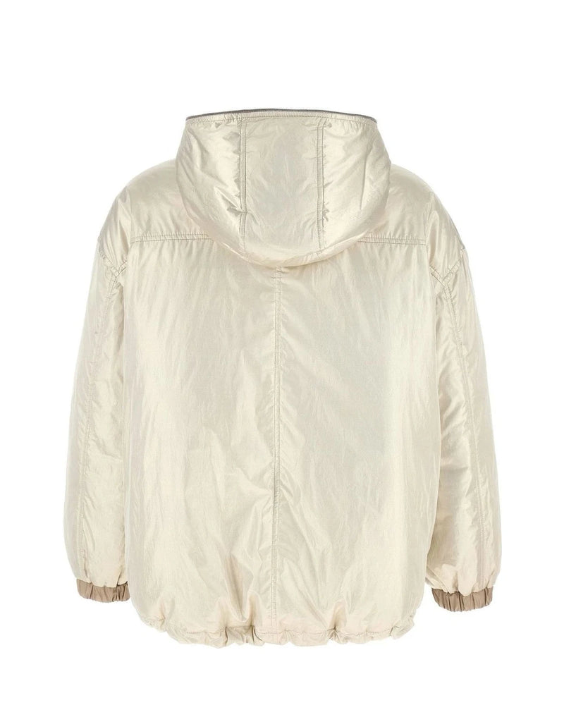 Brunello Cucinelli Puffer Jacket in beige, Polyester — view 3
