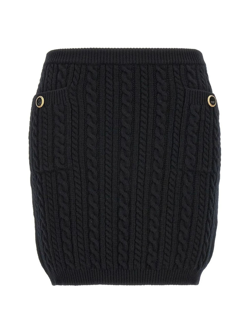Alessandra Rich Skirt in black, Wool