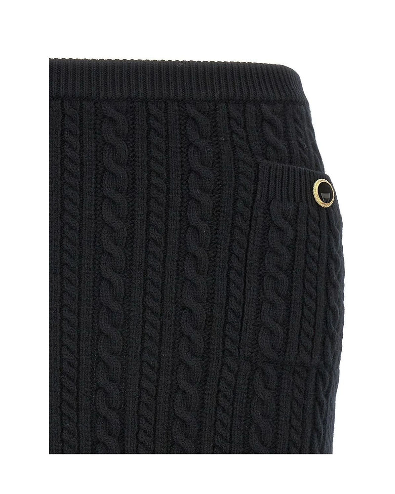 Alessandra Rich Skirt in black, Wool — view 3