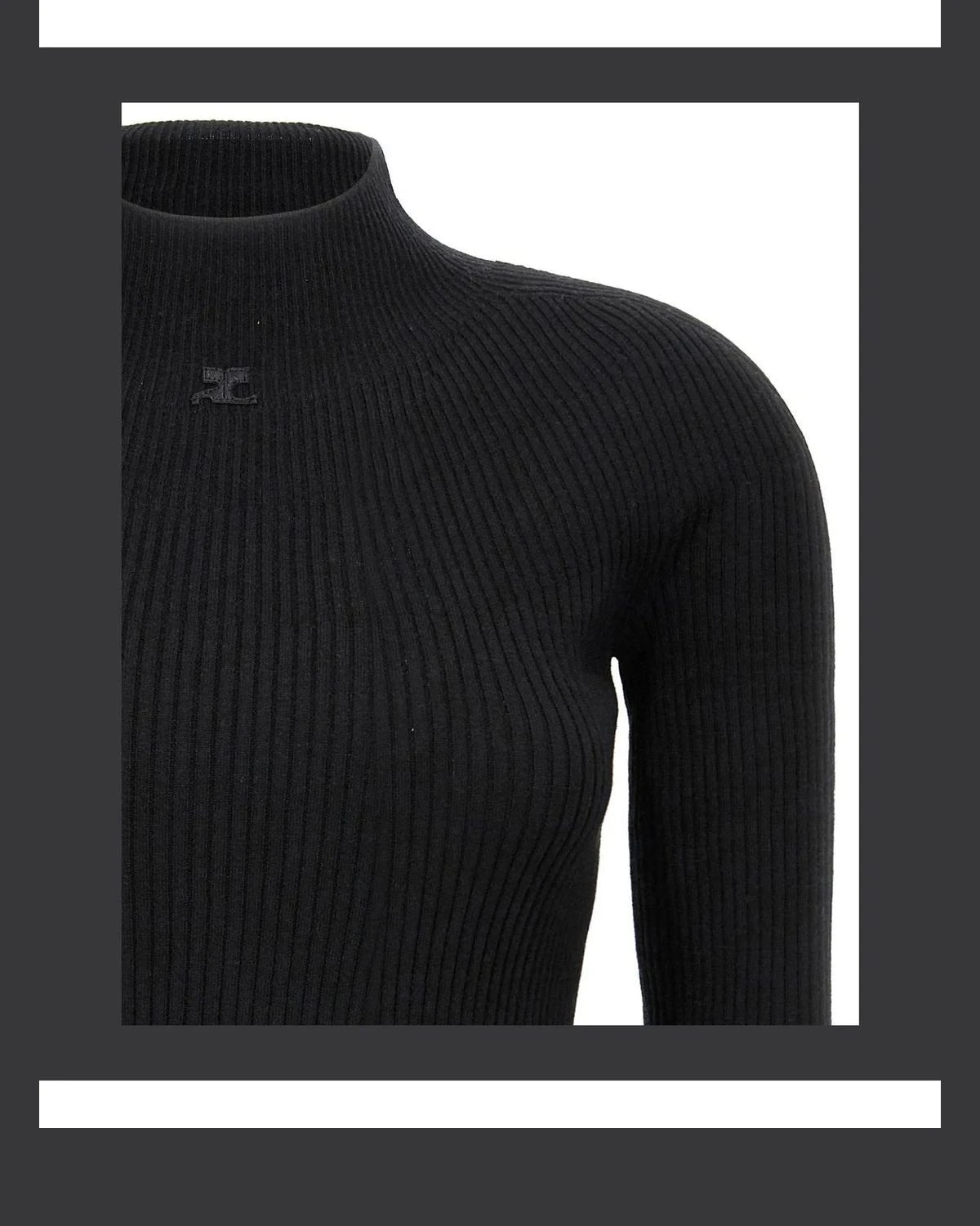 Courrèges Dresse in black, Cotton — view 3