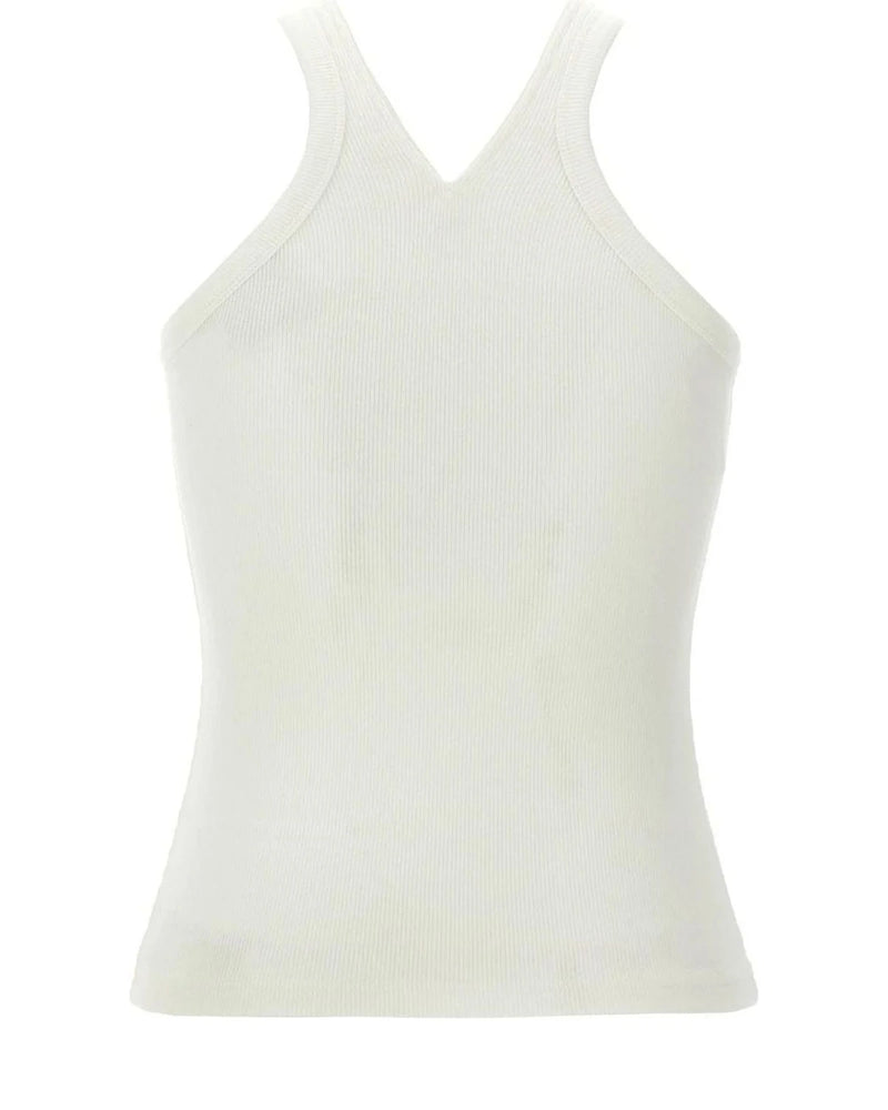Courrèges Tank Top in white, Cotton — view 2