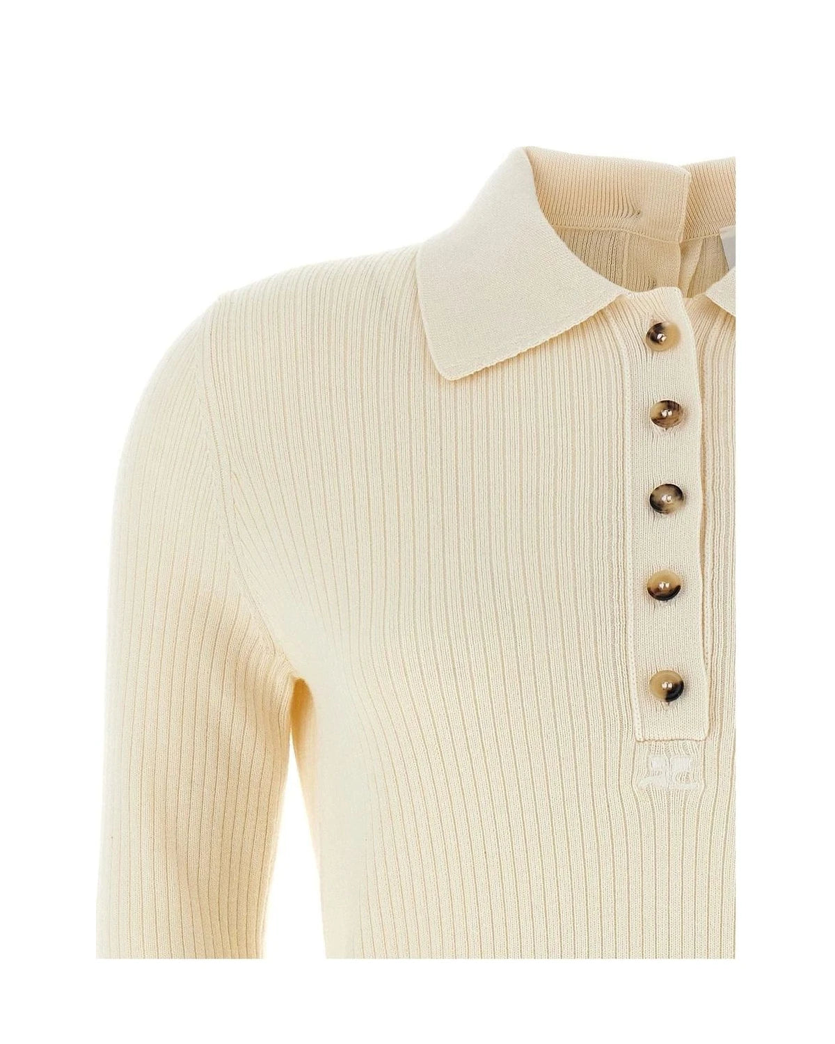 Courrèges Sweater in white, Cotton — view 3