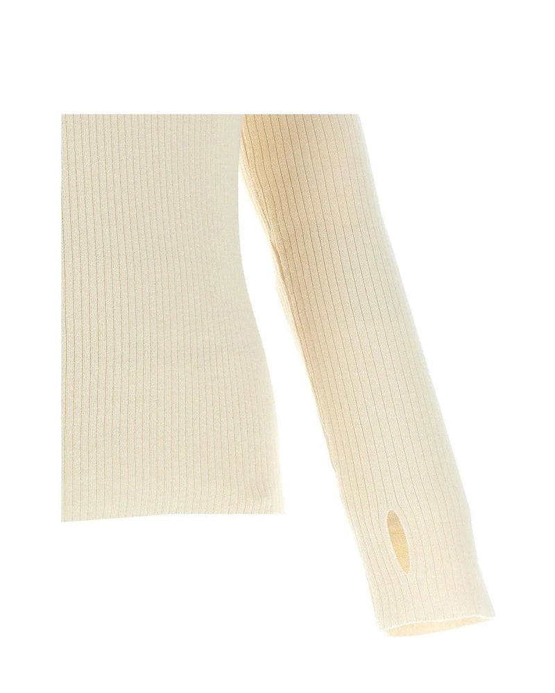 Courrèges Sweater in white, Cotton — view 4