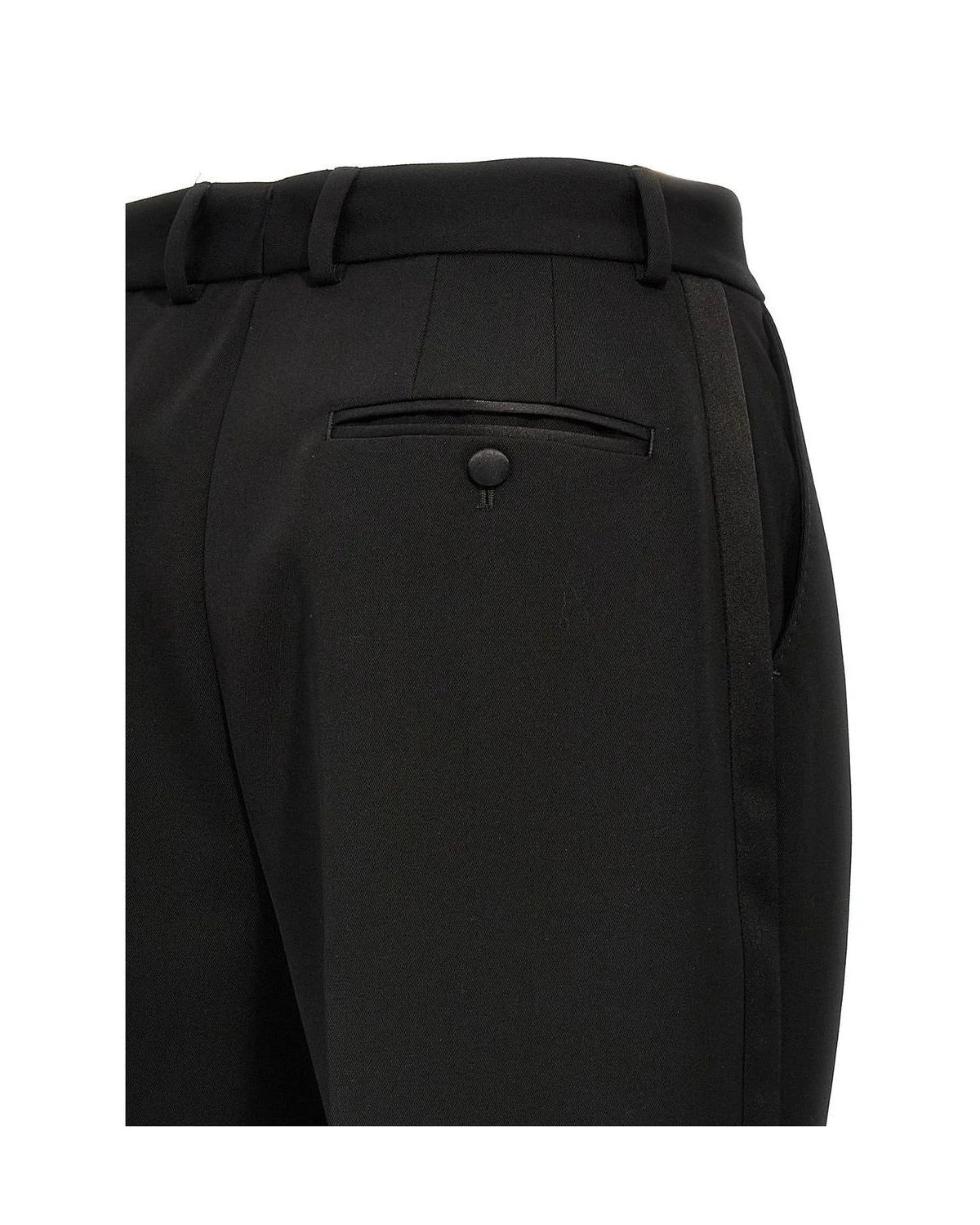 Dolce & Gabbana Tuxedo Pant in black, Wool — view 4