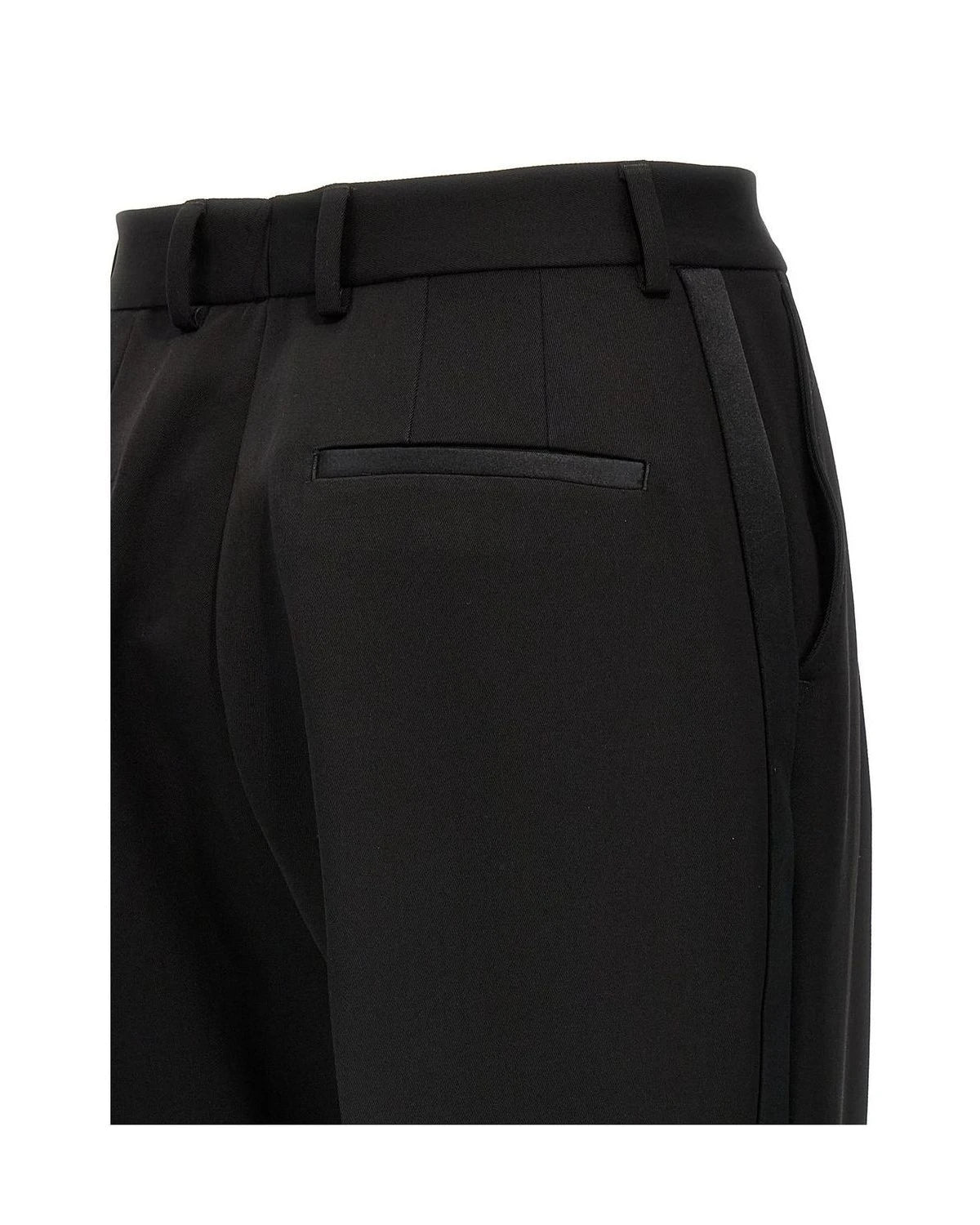 Dolce & Gabbana Tuxedo Pant in black, Wool — view 4
