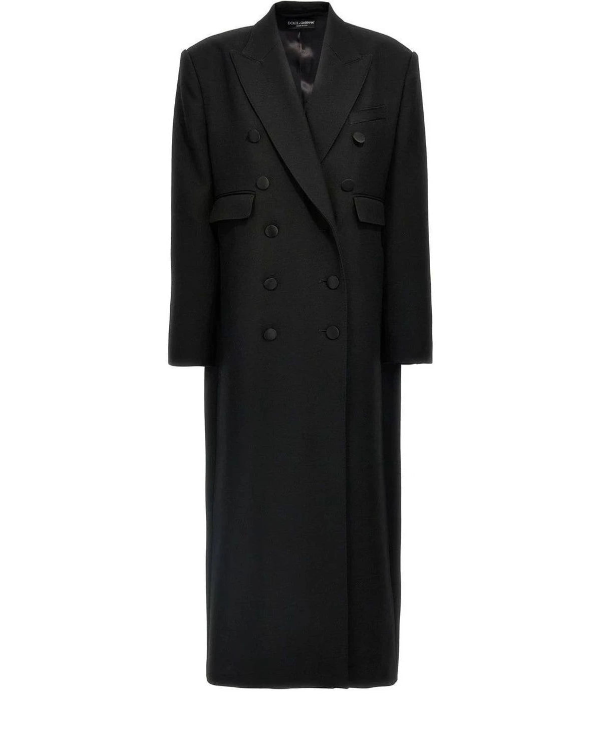 Dolce & Gabbana Overcoat in black, Virgin Wool