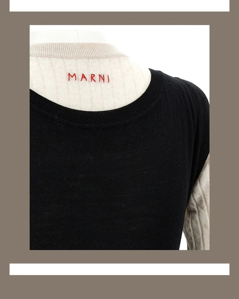 Marni Dresse in black, Wool — view 4