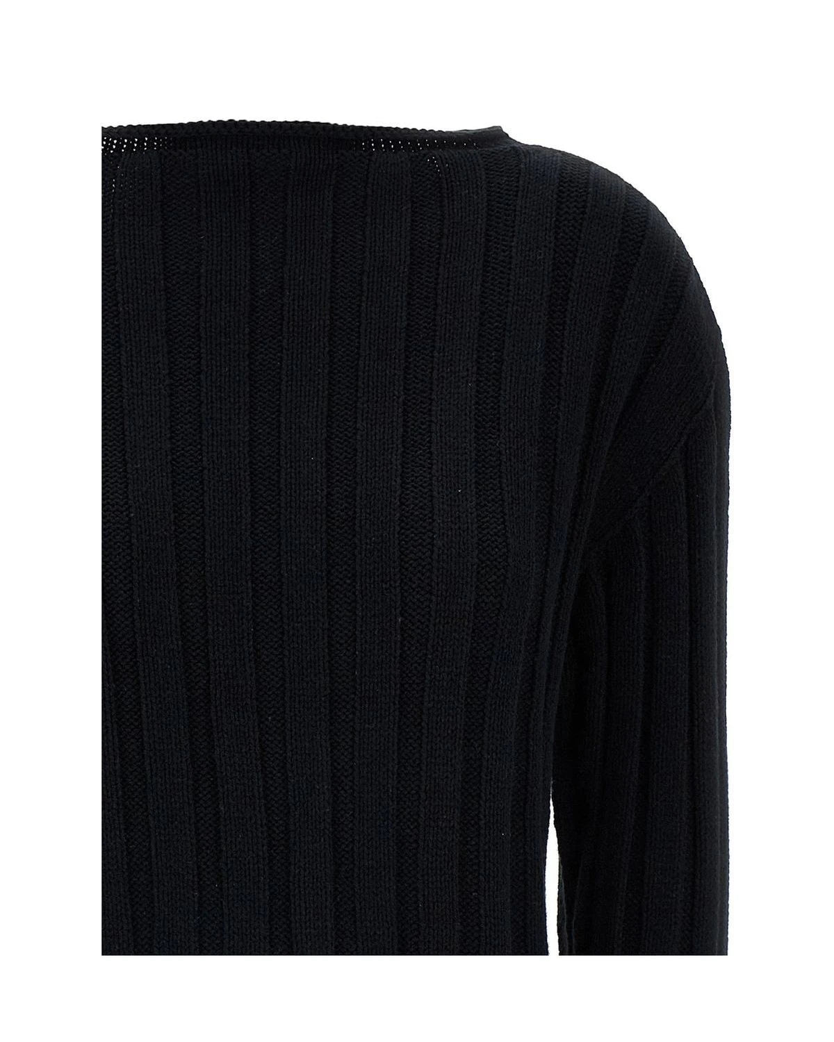 Issey Miyake Sweater in black, Cotton — view 3