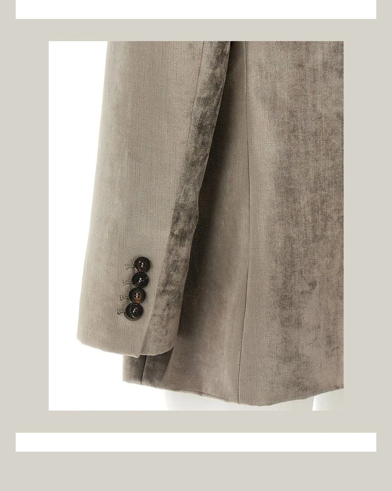Brunello Cucinelli Blazer in gray, Cotton — view 4