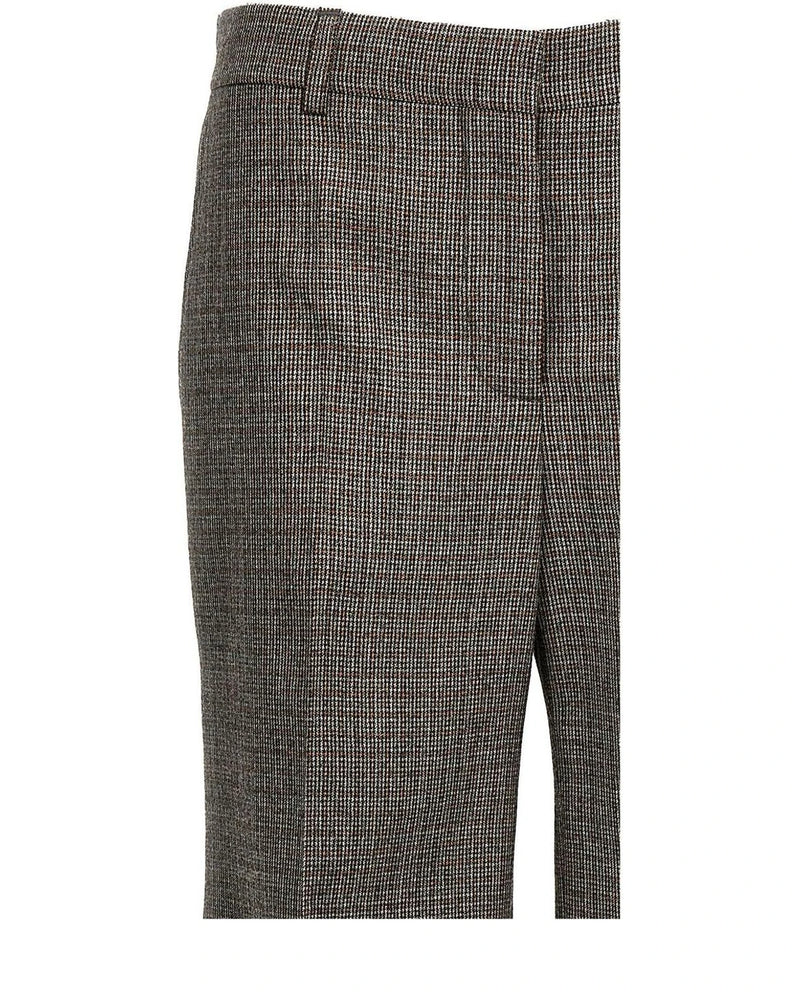 Gray Wool Flared Pants 