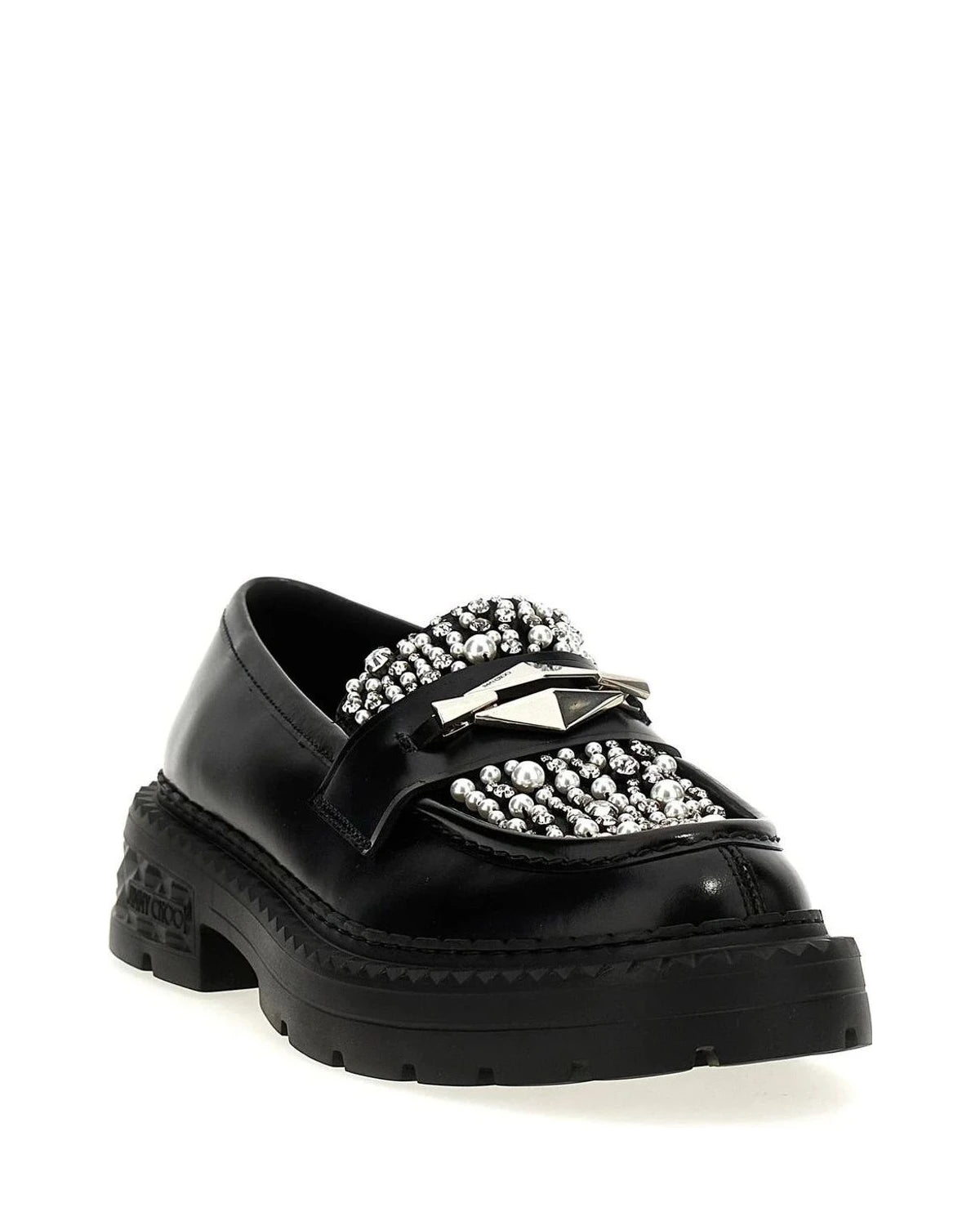 Jimmy Choo Flats in black, Calfskin Leather — view 2
