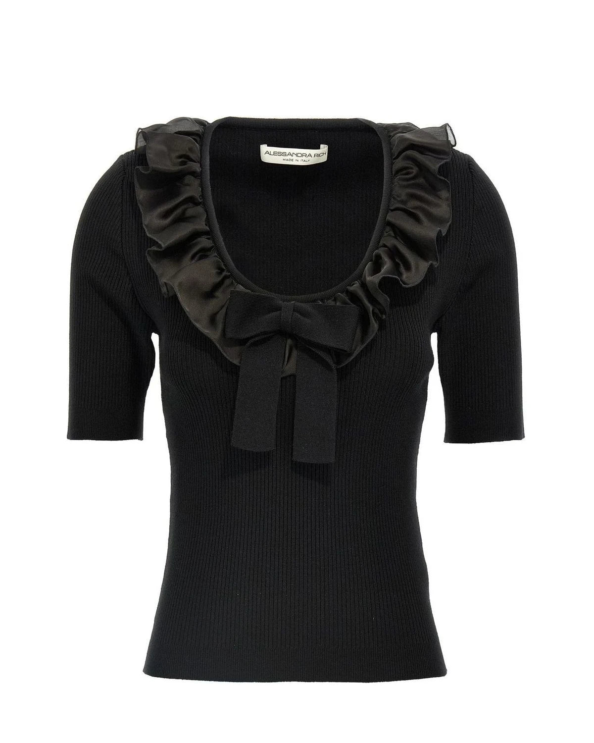 Alessandra Rich Blouse in black, Wool