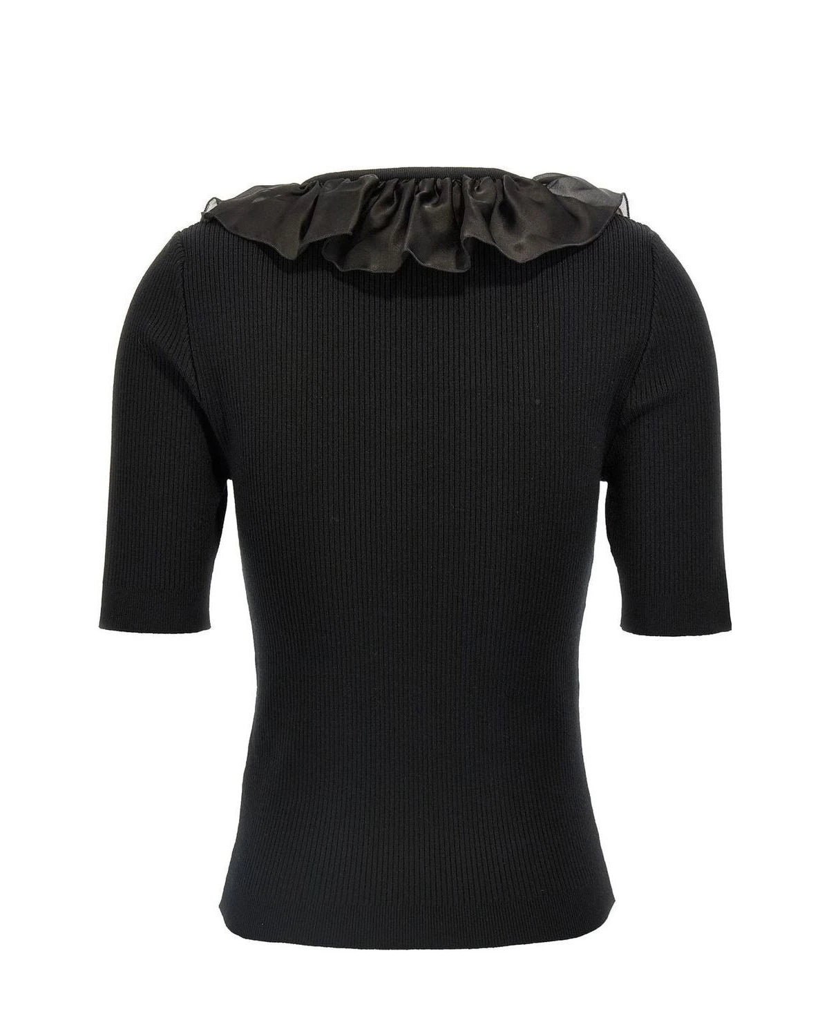 Alessandra Rich Blouse in black, Wool — view 2