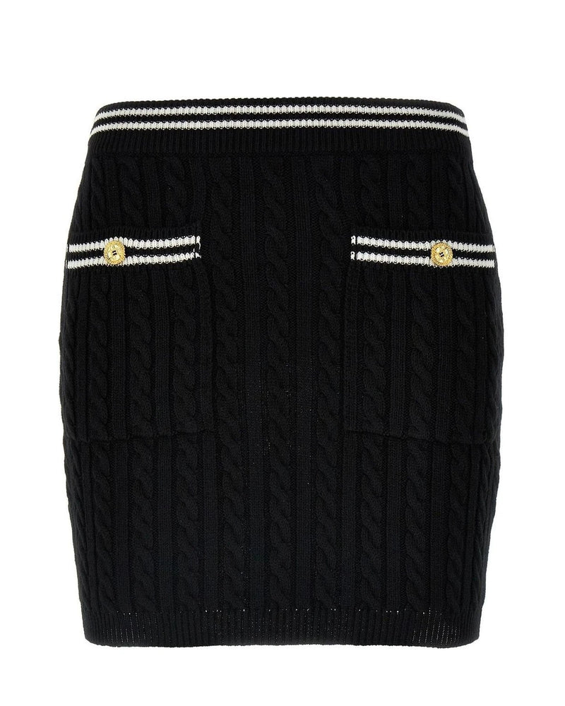 Alessandra Rich Skirt in black, Cotton
