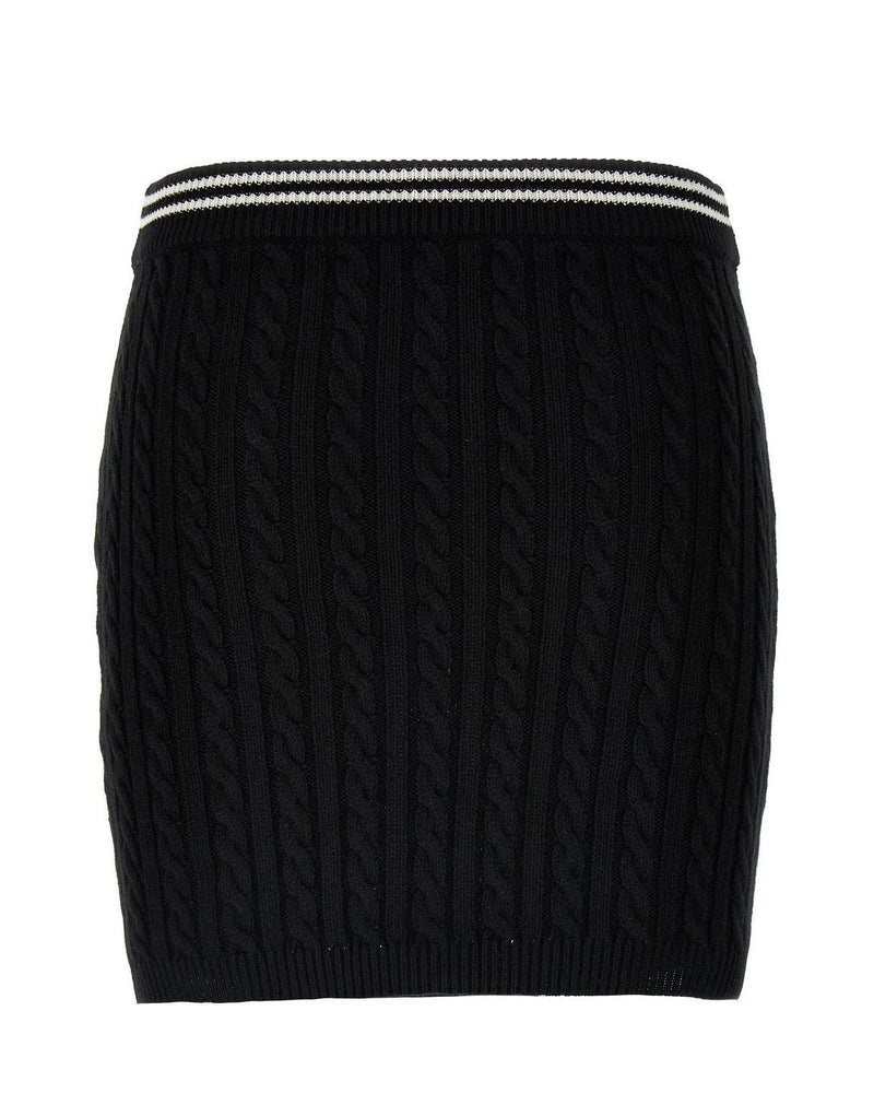 Alessandra Rich Skirt in black, Cotton — view 2