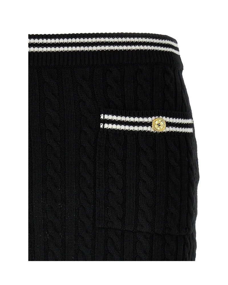 Alessandra Rich Skirt in black, Cotton — view 3