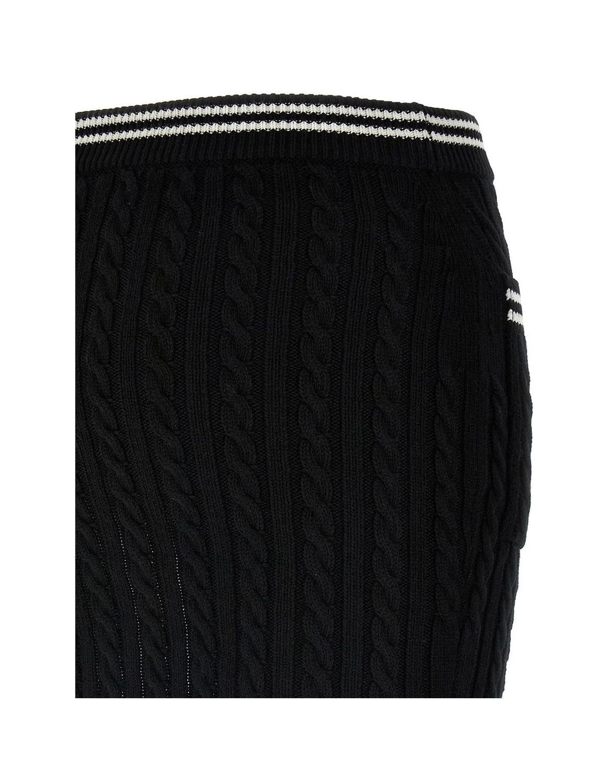 Alessandra Rich Skirt in black, Cotton — view 4