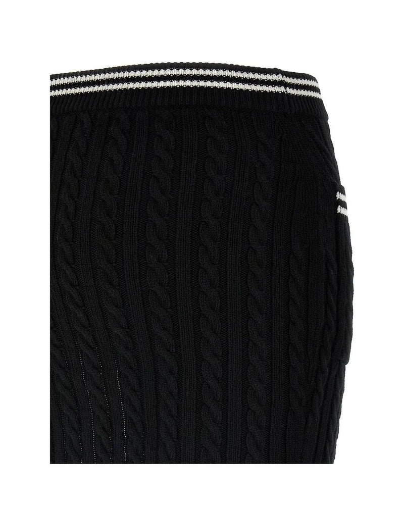 Alessandra Rich Skirt in black, Cotton — view 4