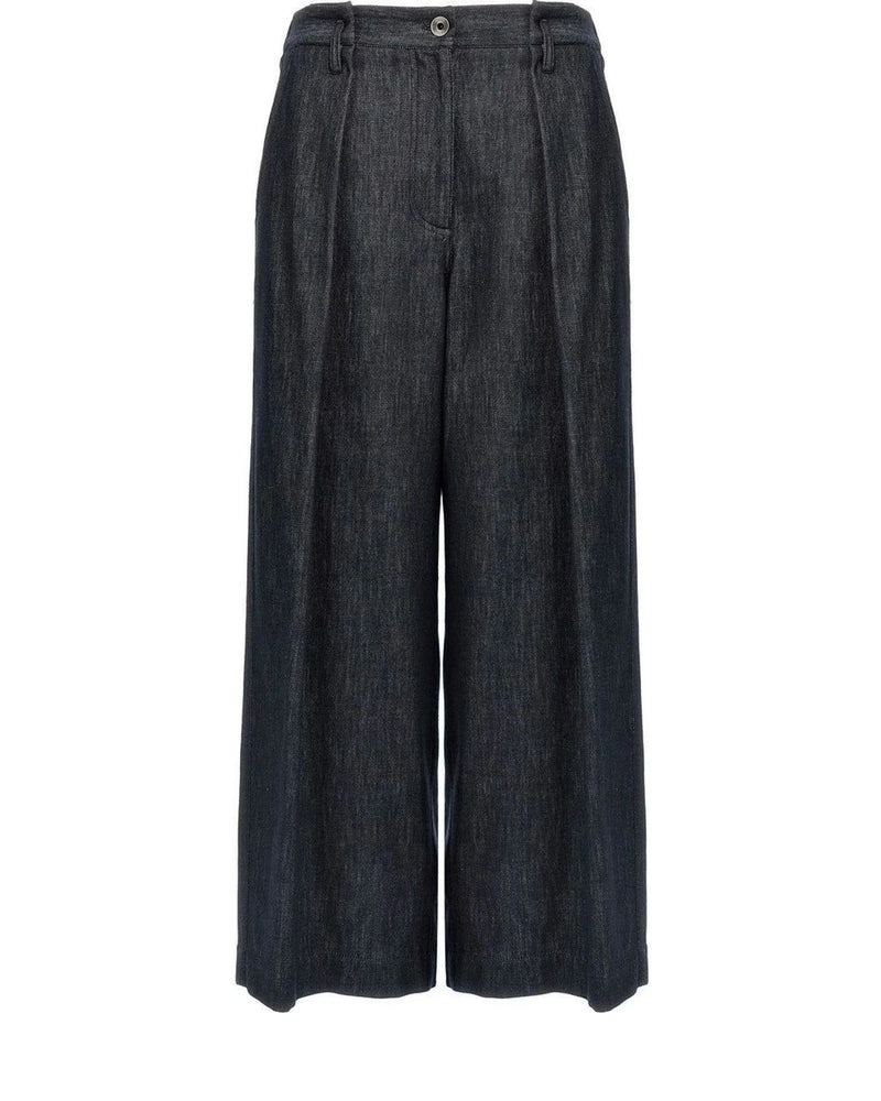 Brunello Cucinelli Palazzo Pant in blue, Cotton