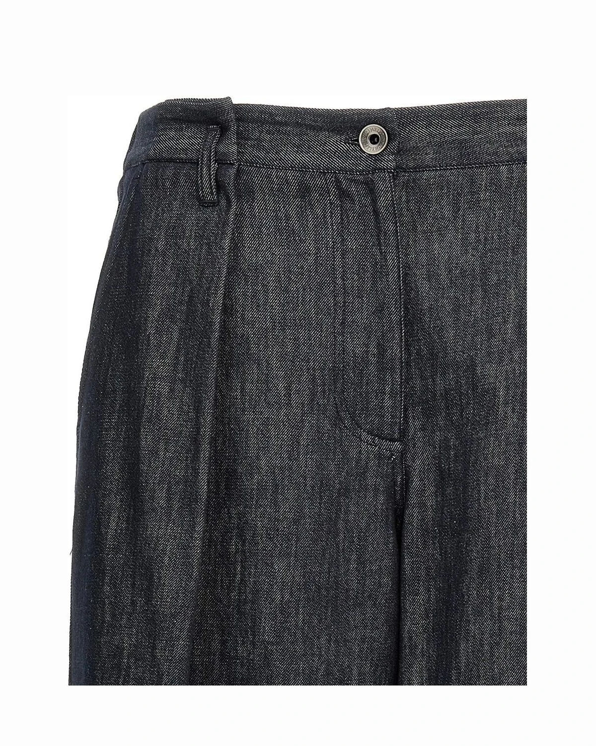 Brunello Cucinelli Palazzo Pant in blue, Cotton — view 3