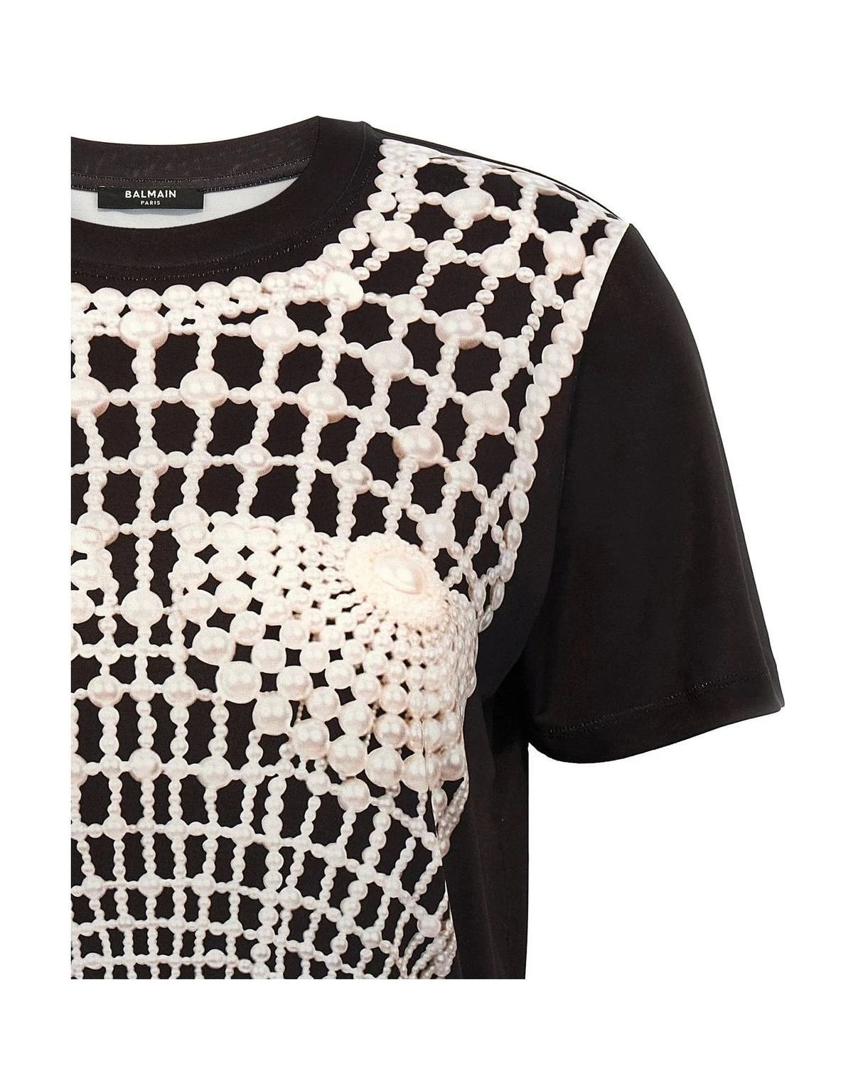 Balmain T-Shirt in black, Organic Cotton — view 3