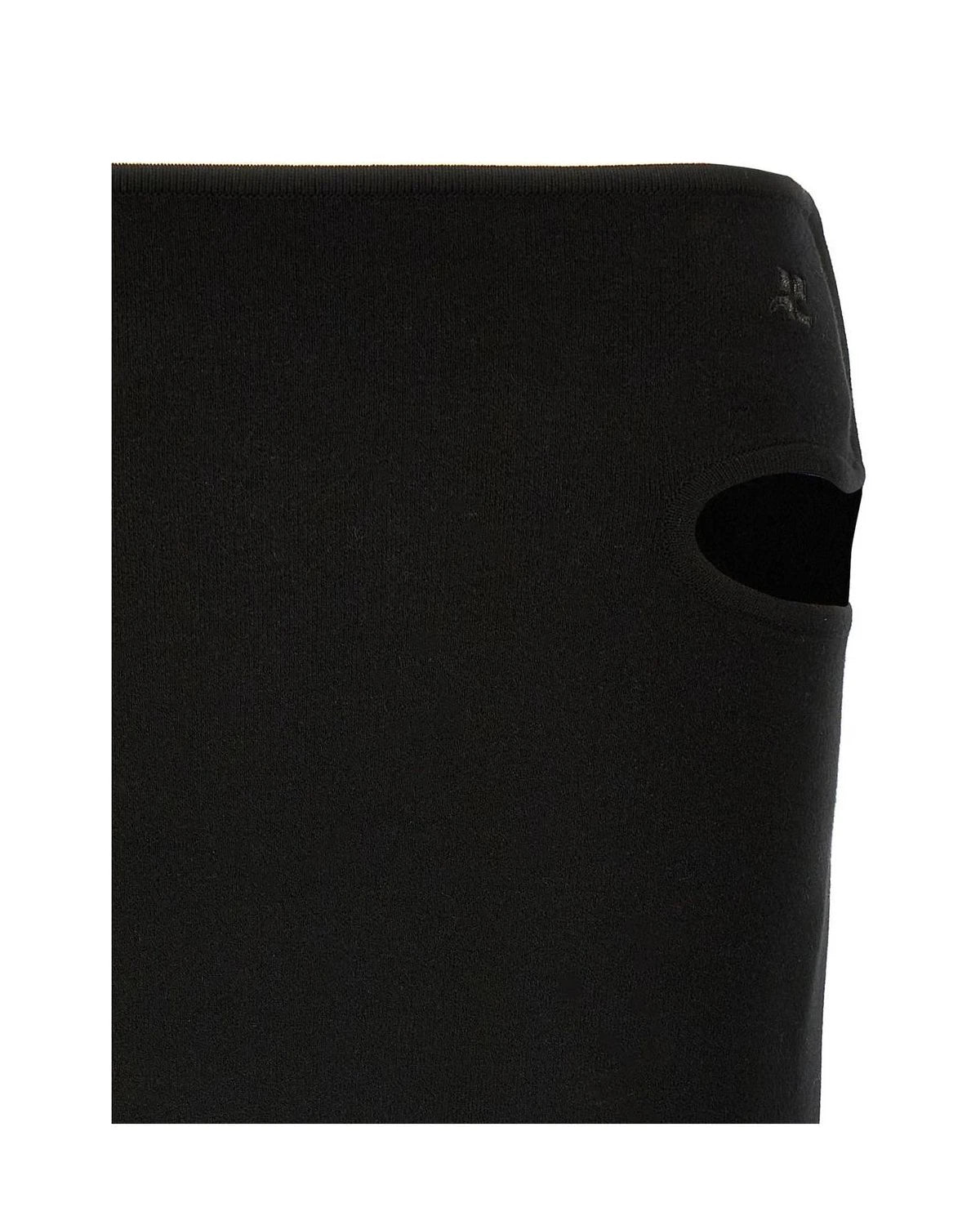 Courrèges Skirt in black, Viscose — view 3
