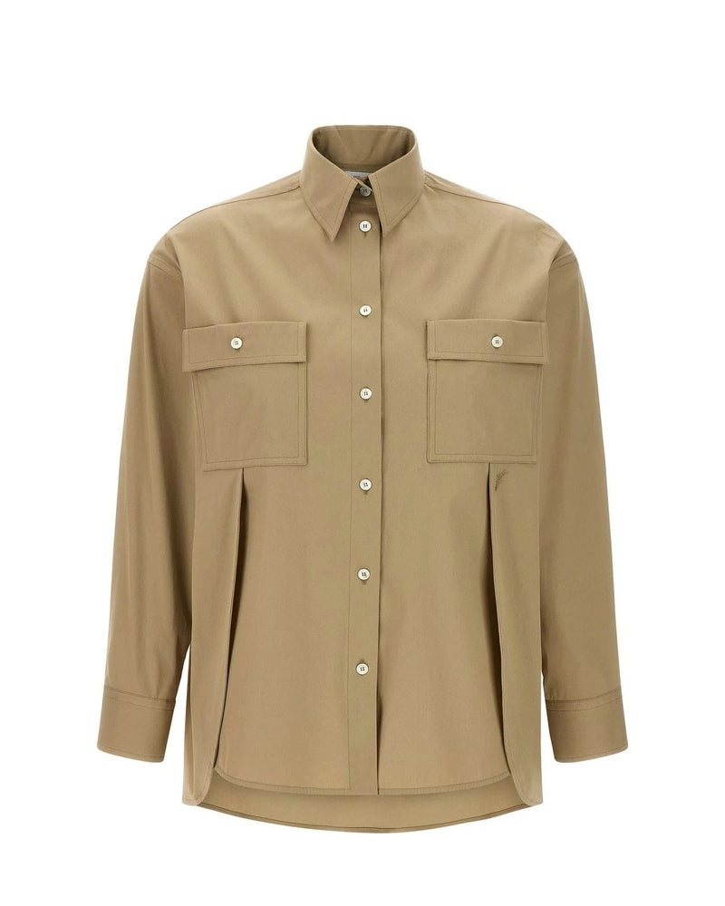 Ferragamo Dress Shirt in beige, Cotton