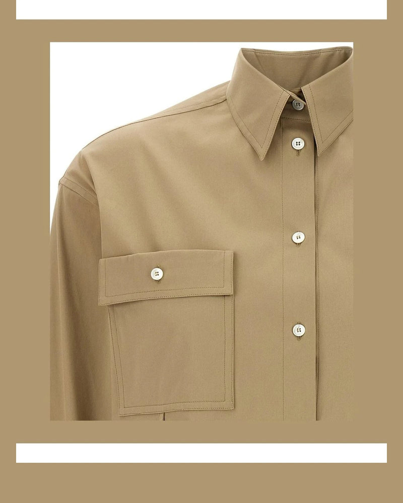 Ferragamo Dress Shirt in beige, Cotton — view 3