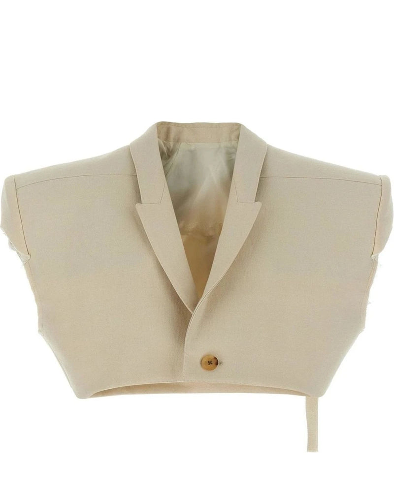 Rick Owens Bolero Jacket in beige, Cotton
