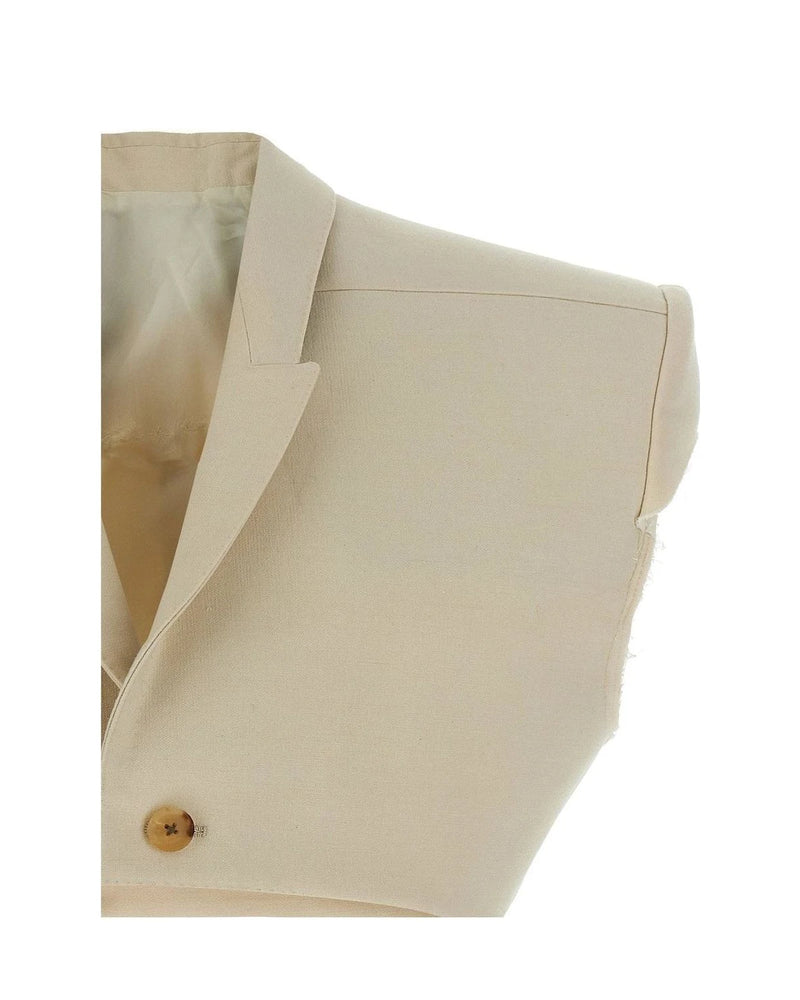 Rick Owens Bolero Jacket in beige, Cotton — view 3