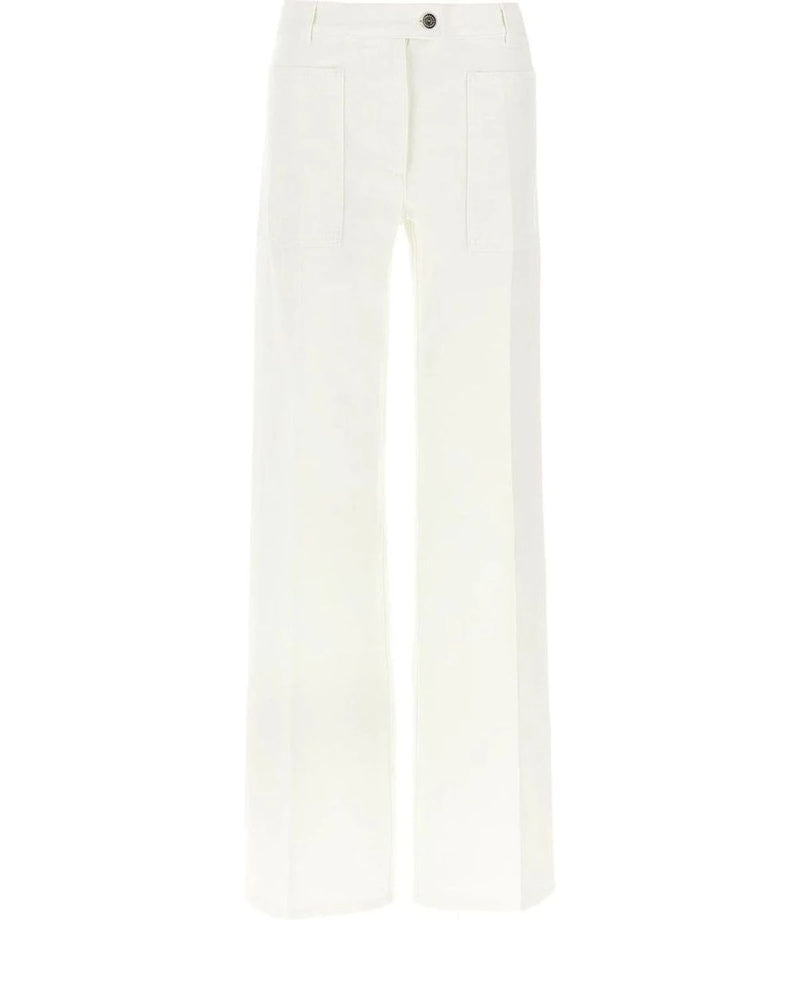 Ferragamo Jean in white, Cotton